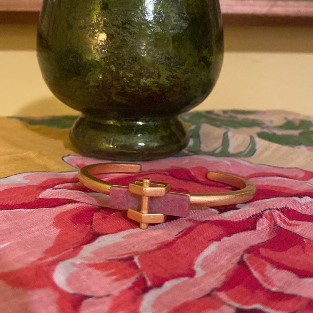 Madewell Pink Stone Cuff Bracelet